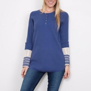 Simply Noelle Nordic Henley Tunic Top